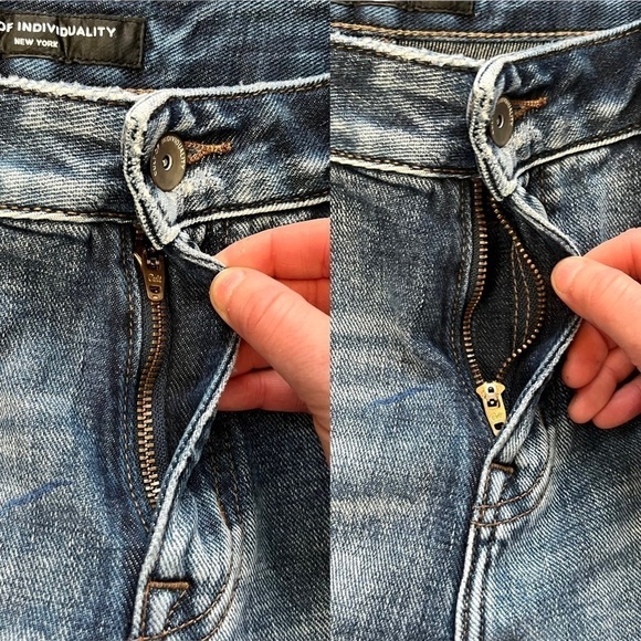 Cult of Individuality Distress Grunge Alter Ego High Rise Boyfriend Jean Size 26 - Picture 8 of 17